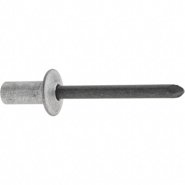 RivetKing - Size 84 Dome Head Aluminum Closed End Sealing Blind Rivet - Steel Mandrel, 1/8" to 1/4" Grip, 1/2" Head Diam, 0.257" to 0.261" Hole Diam, 0.57" Length Under Head, 1/4" Body Diam - Caliber Tooling