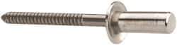 RivetKing - Size 64 Dome Head Stainless Steel Closed End Sealing Blind Rivet - Stainless Steel Mandrel, 0.188" to 1/4" Grip, 3/8" Head Diam, 0.192" to 0.196" Hole Diam, 0.531" Length Under Head, 3/16" Body Diam - Caliber Tooling