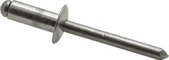 RivetKing - Size 86 Dome Head Aluminum Open End Blind Rivet - Aluminum Mandrel, 0.251" to 3/8" Grip, 1/2" Head Diam, 0.257" to 0.261" Hole Diam, 5/8" Length Under Head, 1/4" Body Diam - Caliber Tooling