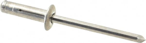 RivetKing - Size 0619 Dome Head Aluminum Tri Folding Blind Rivet - Aluminum Mandrel, 0.04" to 0.157" Grip, 0.386" Head Diam, 0.196" to 0.209" Hole Diam, 0.684" Length Under Head, 3/16" Body Diam - Caliber Tooling