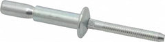 RivetKing - Size 810 Dome Head Steel Structural with Locking Stem Blind Rivet - Steel Mandrel, 0.35" to 5/8" Grip, 0.525" Head Diam, 0.261" to 0.276" Hole Diam, 0.81" Length Under Head, 1/4" Body Diam - Caliber Tooling