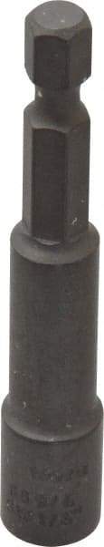 Wera - 1/4" Nonmagnetic Nutsetter - 1/4" Hex Drive, 2-5/8" OAL, 9/16" Socket Nose Diam - Caliber Tooling