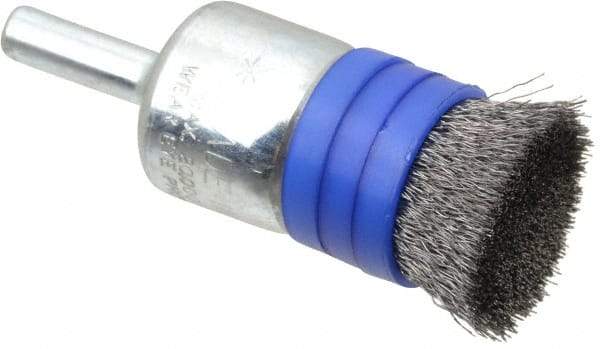 Anderson - 3/4" Brush Diam, Crimped, Flared End Brush - 1/4" Diam Shank, 20,000 Max RPM - Caliber Tooling