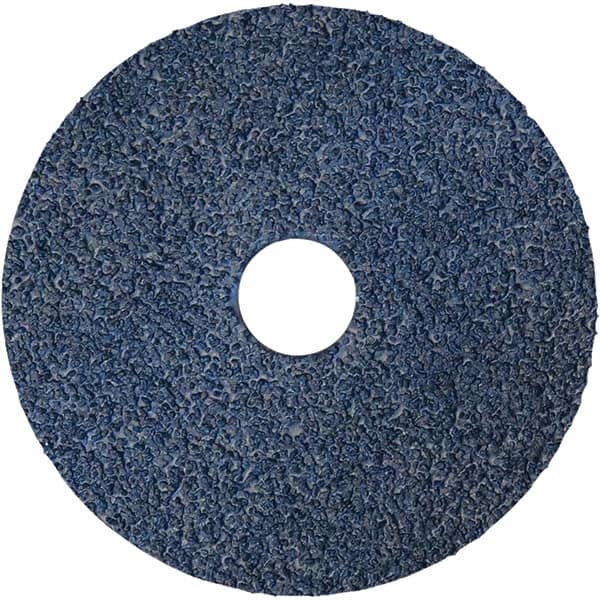 Weiler - 4-1/2" Diam 7/8" Hole 24 Grit Fiber Disc - Coarse Grade, Zirconia Alumina, 11,000 Max RPM - Caliber Tooling