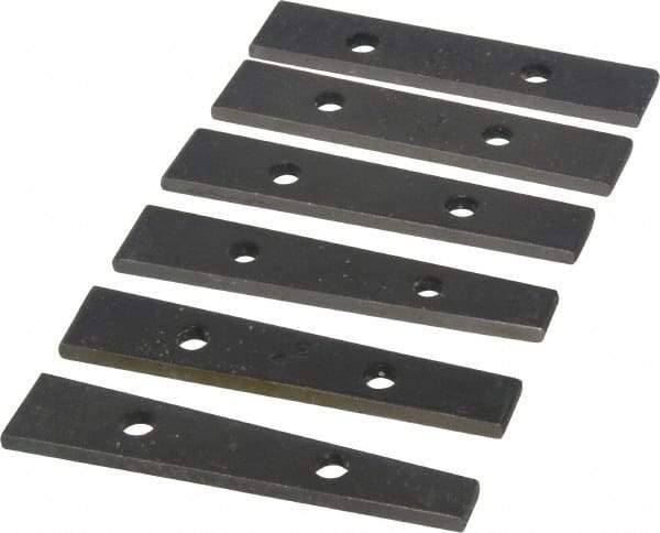 Value Collection - 0.5 to 5° Angle, 3-1/2 Inch Long, Angle Block Set - 5/32 Inch Thick, 55-60 Rc Hardness, 6 Pieces - Caliber Tooling