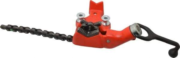 Ridgid - 1/8 to 2-1/2" Pipe Capacity, Manual Chain Vise - Bolt Down, Cast Iron, Model Number BC210 - Caliber Tooling