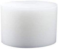 Made in USA - 4 Inch Diameter, 1-1/2 Inch Thick, Plastic Disc - White, PTFE Virgin - Caliber Tooling