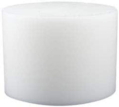 Made in USA - 6 Inch Diameter, 2 Inch Thick, Plastic Disc - White, PTFE Virgin - Caliber Tooling