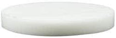 Made in USA - 4 Inch Diameter, 1/2 Inch Thick, Plastic Disc - White, PTFE Virgin - Caliber Tooling