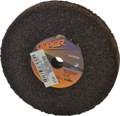 Norton - 6" Diam x 5/8" Hole x 1" Thick, Q Hardness, 16 Grit Surface Grinding Wheel - Aluminum Oxide, Type 1, Very Coarse Grade, 8,000 Max RPM, No Recess - Caliber Tooling