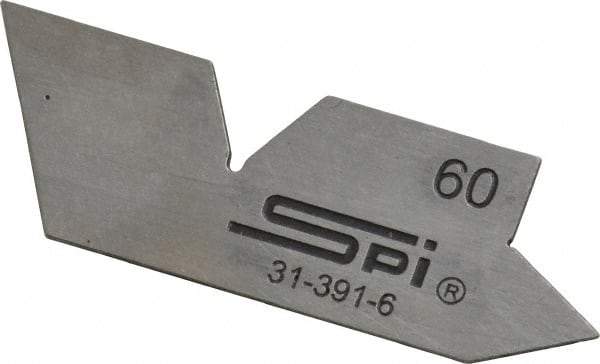 SPI - 120° Complementary Angle, Stainless Steel Angle Gage - 60° Primary Angle - Caliber Tooling