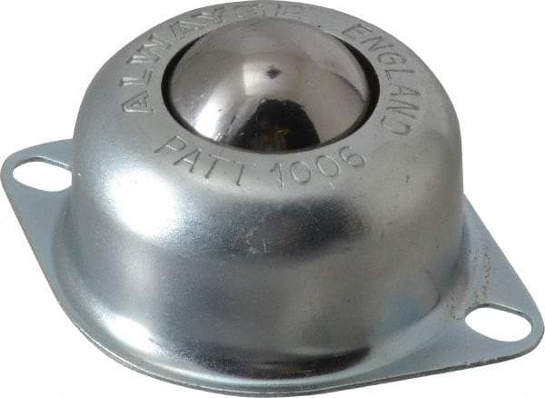 SKF - Oval, Carbon Steel Ball Transfer - 30.5mm Mount Height, 120 Lb. Capacity - Caliber Tooling