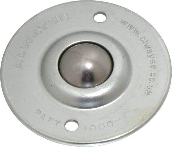 SKF - Round, Carbon Steel Ball Transfer - 14.2mm Mount Height, 120 Lb. Capacity - Caliber Tooling