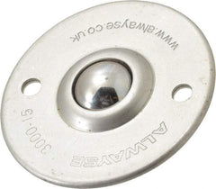 SKF - Round, Stainless Steel Ball Transfer - 10mm Mount Height, 55 Lb. Capacity - Caliber Tooling