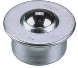 SKF - Round, Stainless Steel Ball Transfer - 9.8mm Mount Height, 198 Lb. Capacity - Caliber Tooling