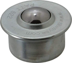 SKF - Round, Carbon Steel Ball Transfer - 9.8mm Mount Height, 265 Lb. Capacity - Caliber Tooling