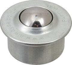 SKF - Round, Carbon Steel Ball Transfer - 13.8mm Mount Height, 506 Lb. Capacity - Caliber Tooling