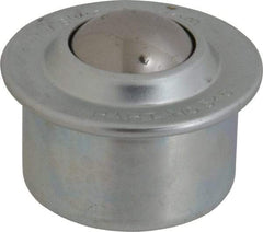 SKF - Round, Carbon Steel Ball Transfer - 19mm Mount Height, 1,210 Lb. Capacity - Caliber Tooling