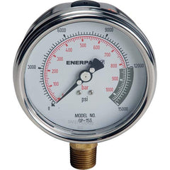 Enerpac - Hydraulic Pressure Gages & Adapters Type: Dry Gauge Pressure Rating: 15000 - Caliber Tooling