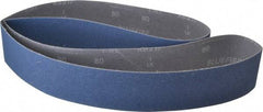 Norton - 2-1/2" Wide x 60" OAL, 80 Grit, Zirconia Alumina Abrasive Belt - Zirconia Alumina, Medium, Coated, Y Weighted Cloth Backing, Dry, Series R821 - Caliber Tooling