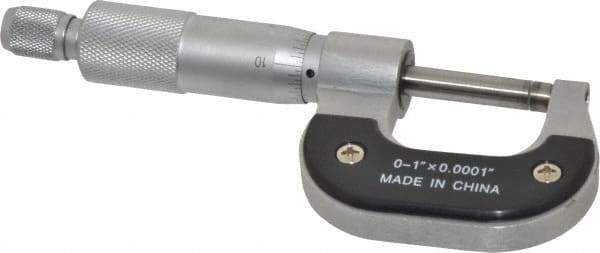 Value Collection - 0 to 1" Range, 0.0001" Graduation, Mechanical Outside Micrometer - Ratchet Stop Thimble - Caliber Tooling