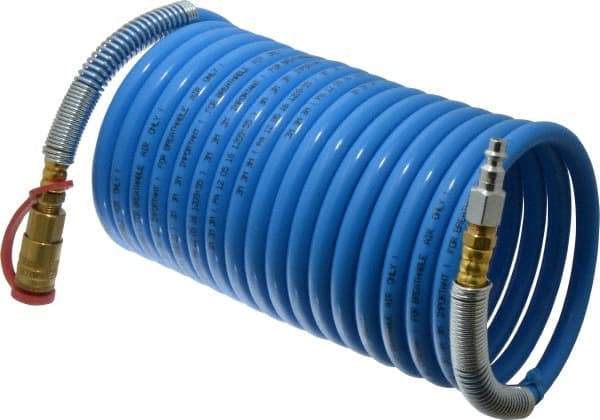 3M - 25 Ft. Long, High Pressure Coiled SAR Supply Hose - 3/8 Inch Inside Diameter, Compatible with 3M High Pressure Compressed Air System - Caliber Tooling