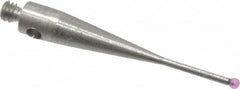 SPI - 1 mm Ball Diameter, M2 Thread, Ruby Point Ball Tip CMM Stylus - 20 mm Overall Length - Caliber Tooling