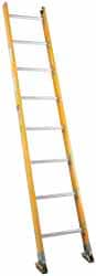 Made in USA - 10' High, Type IA Rating, Fiberglass Extension Ladder - Caliber Tooling