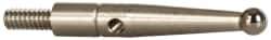 Compac - 2mm Ball Diam, Carbide, Ball Test Indicator Contact Point - 0.72" Contact Point Length, Use with Brown & Sharpe Dial Test Indicators - Caliber Tooling