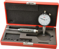 Value Collection - 9 Anvil, 0.24 to 0.4" Dial Bore Gage - 0.0005" Graduation, 1.57" Gage Depth - Caliber Tooling