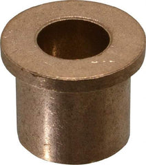 Boston Gear - 5/8" Inside x 1" Outside Diam, Oil Impregnated Bronze Sleeve Bearing - 1-1/4" Flange Outside Diam, 5/32" Flange Thickness, 1" OAL - Caliber Tooling