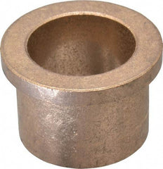 Boston Gear - 1" Inside x 1-1/4" Outside Diam, Oil Impregnated Bronze Sleeve Bearing - 1-1/2" Flange Outside Diam, 3/16" Flange Thickness, 1" OAL - Caliber Tooling