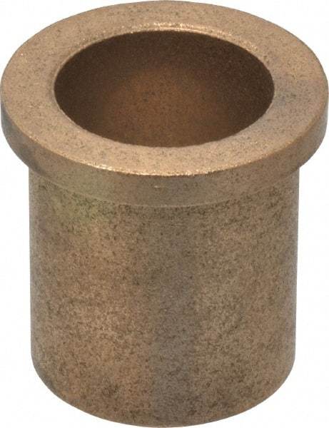 Boston Gear - 1" Inside x 1-1/4" Outside Diam, Oil Impregnated Bronze Sleeve Bearing - 1-1/2" Flange Outside Diam, 3/16" Flange Thickness, 1-1/2" OAL - Caliber Tooling