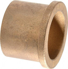 Boston Gear - 1-1/4" Inside x 1-1/2" Outside Diam, Oil Impregnated Bronze Sleeve Bearing - 1-3/4" Flange Outside Diam, 3/16" Flange Thickness, 1-1/4" OAL - Caliber Tooling