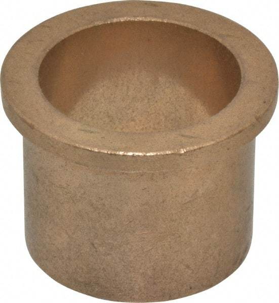 Boston Gear - 1-1/2" Inside x 1-3/4" Outside Diam, Oil Impregnated Bronze Sleeve Bearing - 2-1/16" Flange Outside Diam, 3/16" Flange Thickness, 1-1/2" OAL - Caliber Tooling