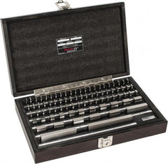 Starrett - 81 Piece, 0.05 to 4", Grade 0, Steel Gage Block Set - Rectangular - Caliber Tooling