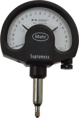 Mahr - 0 Inch Graduation, 0.001 Inch Max Measurement, Dial Comparator Gage - 1 N Force, 0.11 Inch Overtravel, White - Caliber Tooling