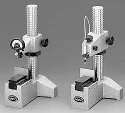 Mahr - Cast Iron (Base), T-Shaped Base, Comparator Gage Stand - 9-1/2" High, 5-1/2" Base Length x 6" Base Width x 4" Base Height, Includes Holder - Caliber Tooling