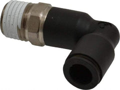 Legris - 5/16" OD, 1/4 NPT, Nylon/Nickel Plated Brass Push-to-Connect Extended Male Elbow - 290 Max psi - Caliber Tooling