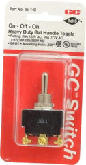 GC/Waldom - DPDT Heavy Duty On-Off-On Toggle Switch - Screw Terminal, Bat Handle Actuator, 1-1/2 hp at 125/250 VAC hp, 277 VAC - Caliber Tooling