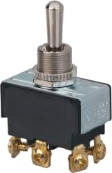 GC/Waldom - DPDT Heavy Duty On-Off-On Toggle Switch - Screw Terminal, Bat Handle Actuator, 1-1/2 hp at 125/250 VAC hp, 125/150 VAC - Caliber Tooling