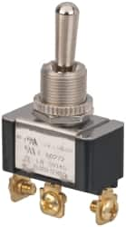 GC/Waldom - SPDT Heavy Duty On-Off-On Toggle Switch - Screw Terminal, Bat Handle Actuator, 3/4 hp at 125/250 VAC hp, 277 VAC - Caliber Tooling