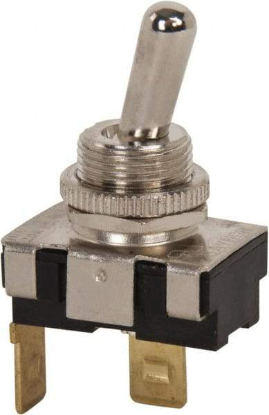 GC/Waldom - SPST Heavy Duty On-Off Toggle Switch - Quick Connect Terminal , Bat Handle Actuator, 3/4 hp at 125/250 VAC hp, 125 VAC at 20 A & 250 VAC at 10 A - Caliber Tooling