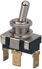 GC/Waldom - SPDT Heavy Duty On-On Toggle Switch - Quick Connect Terminal , Bat Handle Actuator, 3/4 hp at 125/250 VAC hp, 125 VAC at 20 A & 250 VAC at 10 A - Caliber Tooling