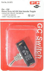 GC/Waldom - DPST Heavy Duty On-Off Toggle Switch - Screw Terminal, Bat Handle Actuator, 1-1/2 hp at 125/250 VAC hp, 125 VAC at 20 A & 250 VAC at 10 A - Caliber Tooling