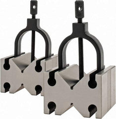 Value Collection - 25.4 to 1-1/2" Capacity, 90° Angle, Tool Steel V-Block - 2-3/4" Long x 2-1/2" Wide x 1-3/4" High, Sold as Matched Pair - Caliber Tooling