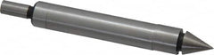 Value Collection - 0.2" Head Diam, 3/8" Shank, Double End, Mechanical Edge and Center Finder - Accurate to 0.0002", Conical and Cylindrical Contact - Caliber Tooling