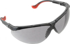 Uvex - Gray Lenses, Framed Safety Glasses - Scratch Resistant, Black Polycarbonate Frame, Adjustable Temples, Size Universal, Wrap Around - Caliber Tooling