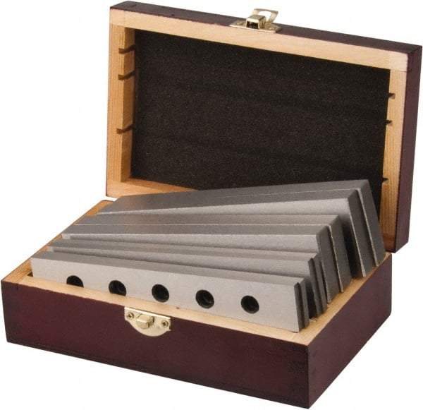 Value Collection - 8 Piece, 6 Inch Long Tool Steel Parallel Set - 1 to 1-3/4 Inch High, 3/16 to 1/2 Inch Thick, 55-62 RC Hardness, Sold as 4 Pair - Caliber Tooling