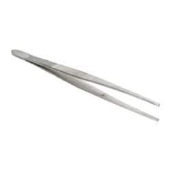 Value Collection - 7" OAL Stainless Steel Assembly Tweezers - Blunt, Serrated Points - Caliber Tooling